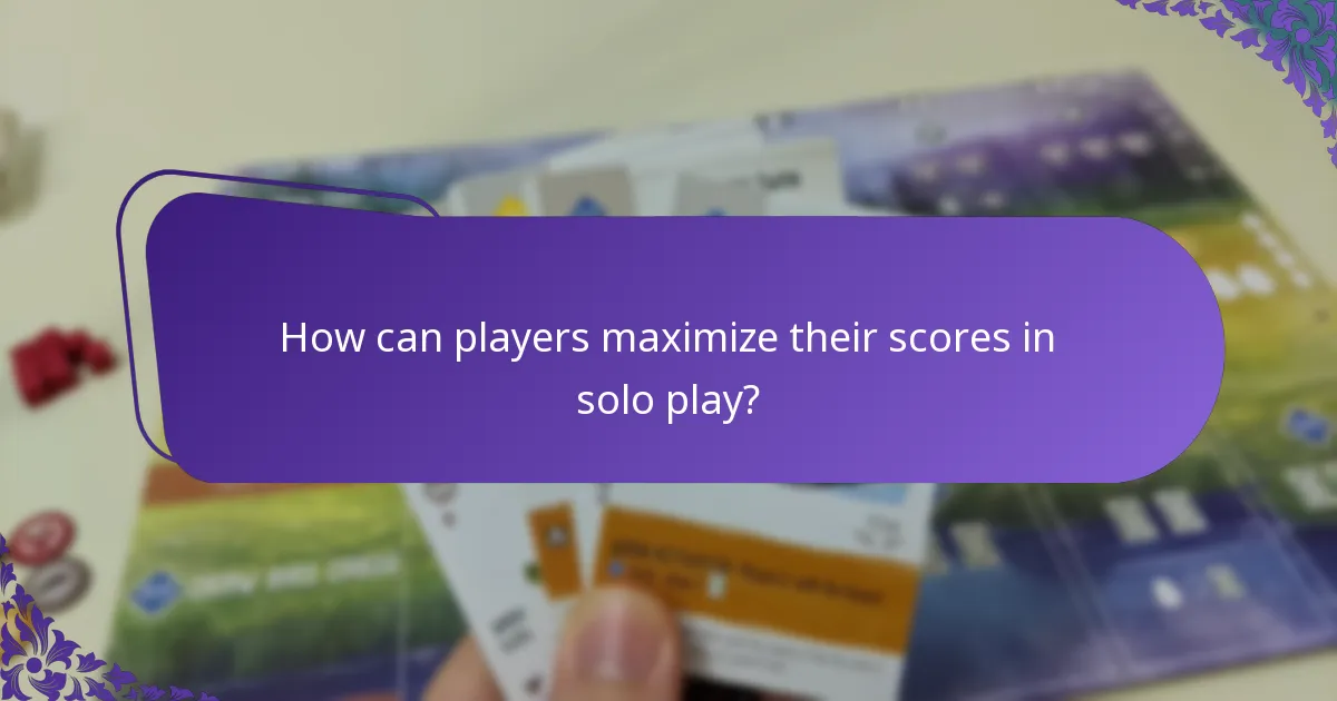How can players maximize their scores in solo play?