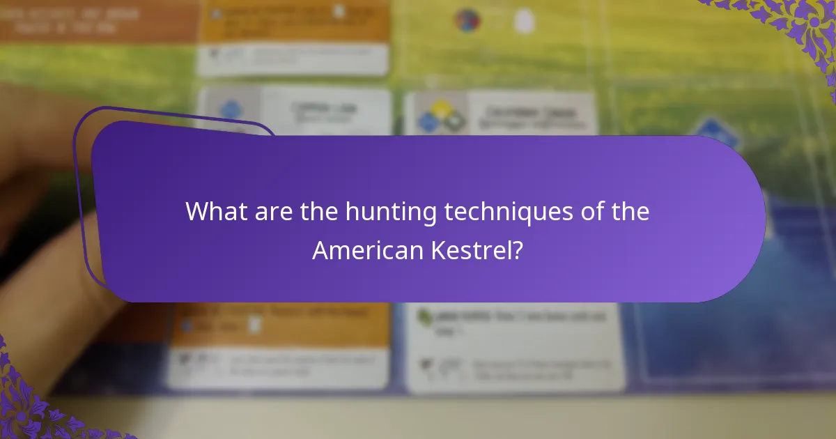 What is the diet of the American Kestrel?