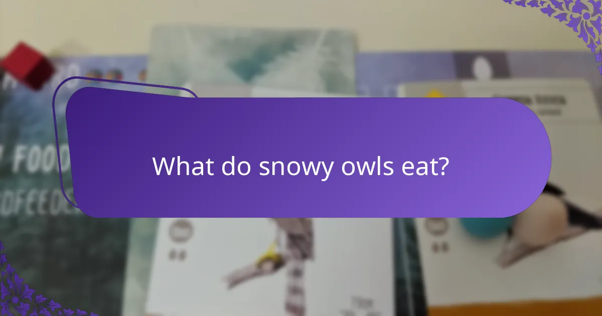 How do snowy owls adapt to their environment?