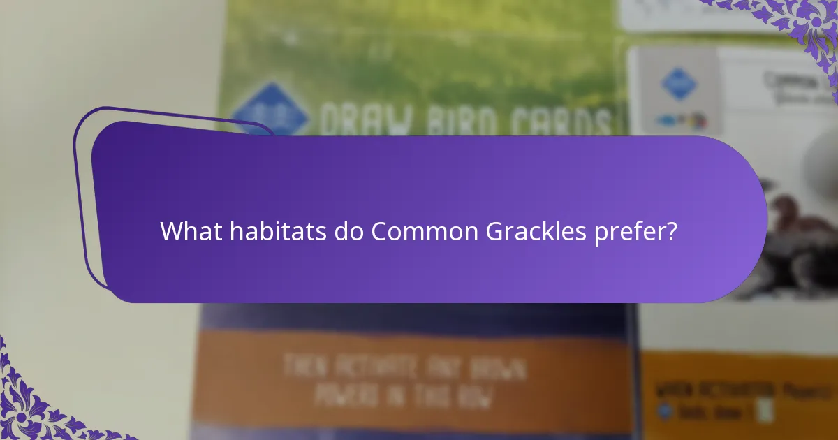 How do Common Grackles adapt to environmental changes?