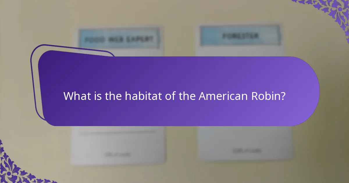 How does the American Robin adapt to its environment?